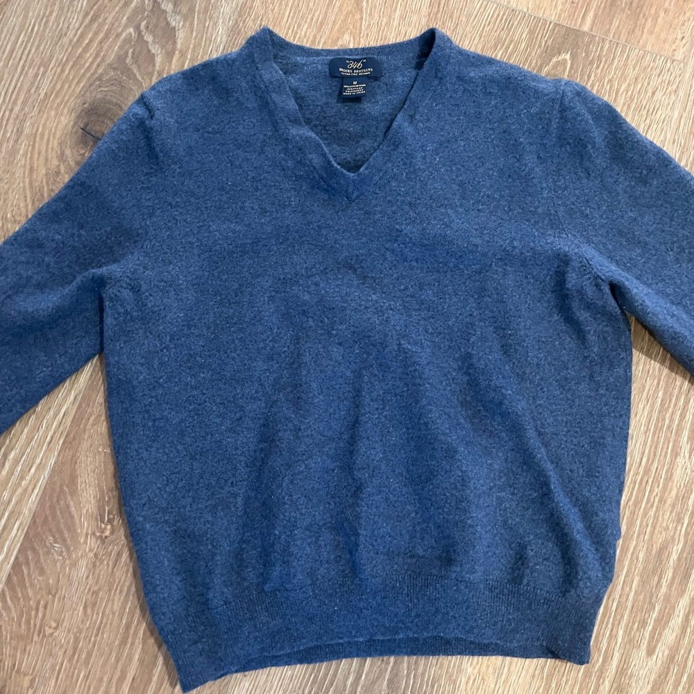 Women’s Size Medium WOOL Blue V-Neck Sweater